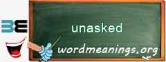 WordMeaning blackboard for unasked
